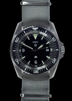 MWC Military Divers Watch in Stainless Steel Case with Sapphire Crystal, Ceramic Bezel and Solid Fixed Strap Bars (Quartz)