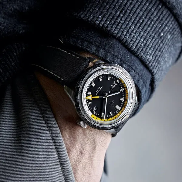 NEW Christopher Ward Watch C65 316L GMT Worldtimer V1 Edition Yellow Warranty