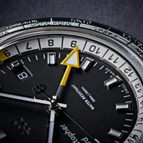 NEW Christopher Ward Watch C65 316L GMT Worldtimer V1 Edition Yellow Warranty