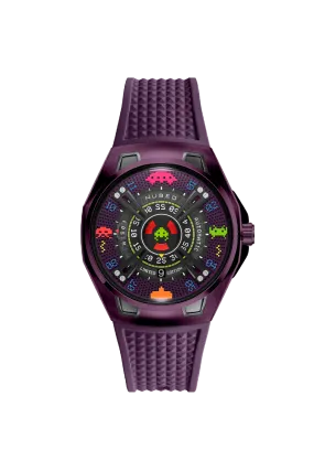 Nubeo OAO Automatic Space Invaders Limited Edition Innader Indigo Men's Watch NB-6099-SI-05