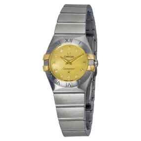Omega Constellation Champagne Mother of Pearl Diamond Ladies Watch 12320246057002 123.20.24.60.57.002