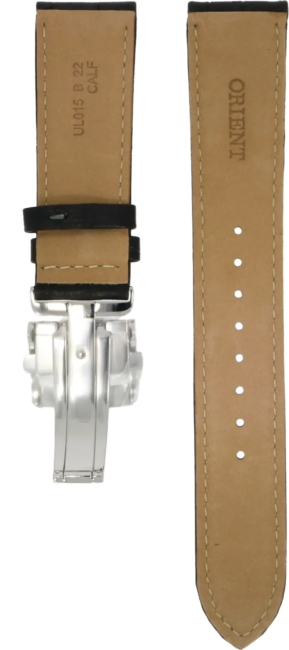 Orient Black Leather Strap 22mm UL015011J0