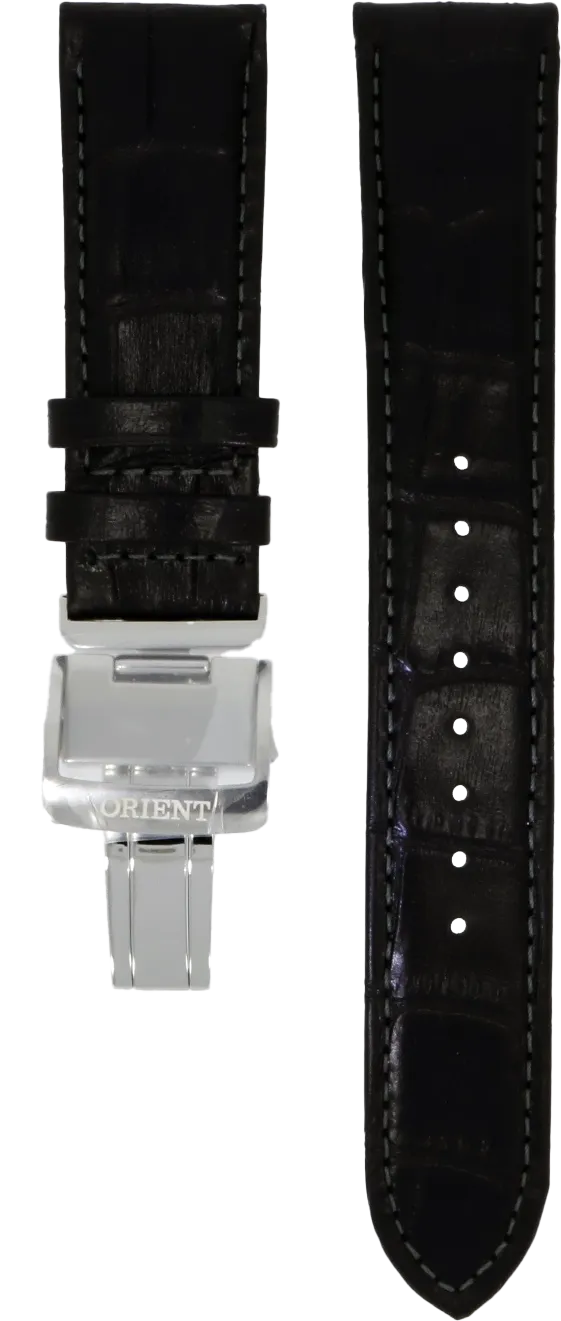 Orient Black Leather Strap 22mm UL015011J0