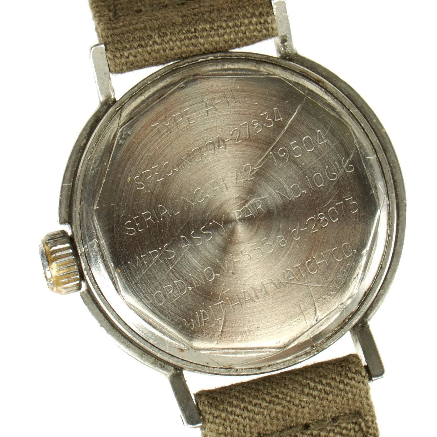 Original U.S. WWII 1942-dated Type A-11 USAAF Wrist Watch by Waltham - Fully Functional
