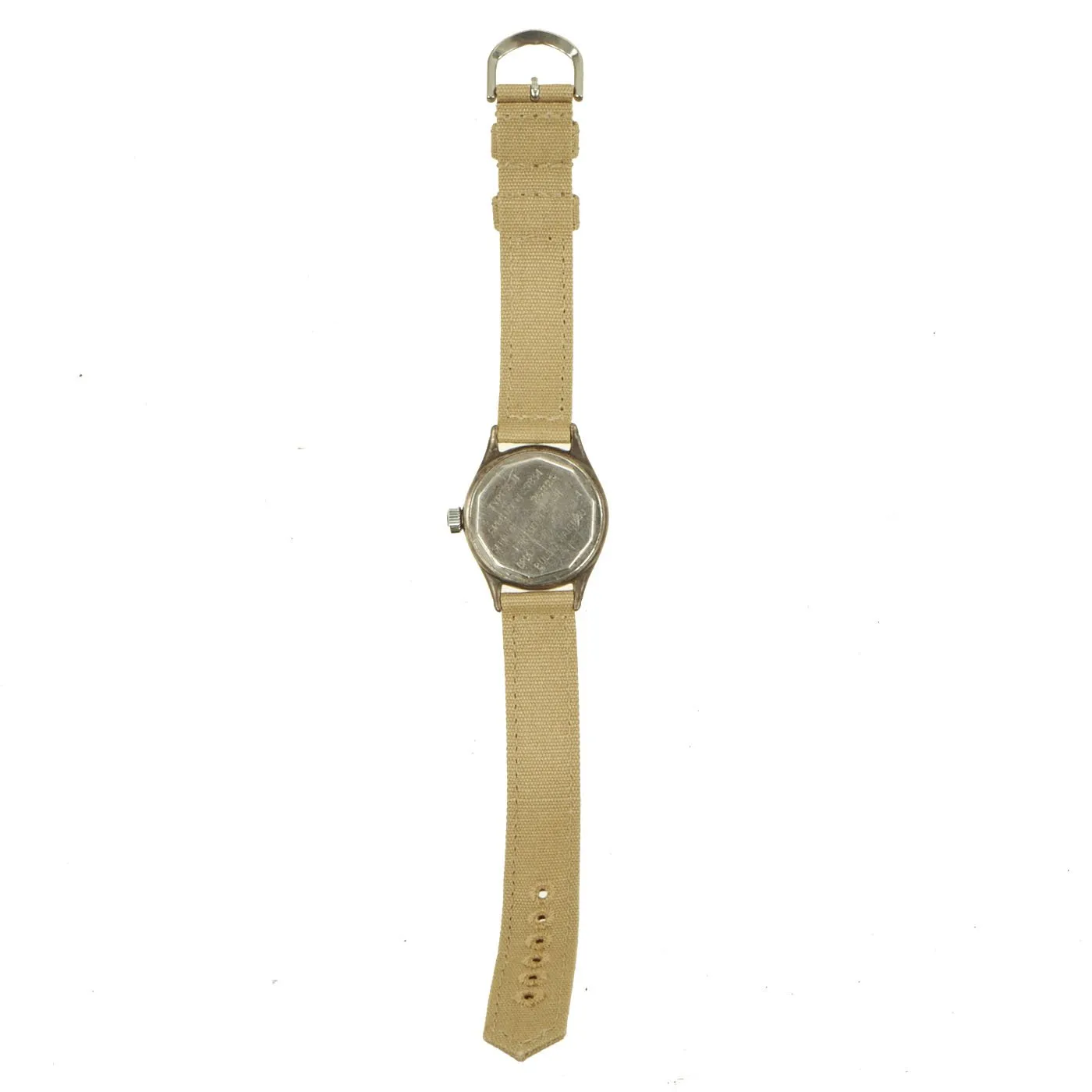 Original U.S. WWII 1943 Type A-11 USAAF Wrist Watch by Bulova with Rare Silver Case - Fully Functional