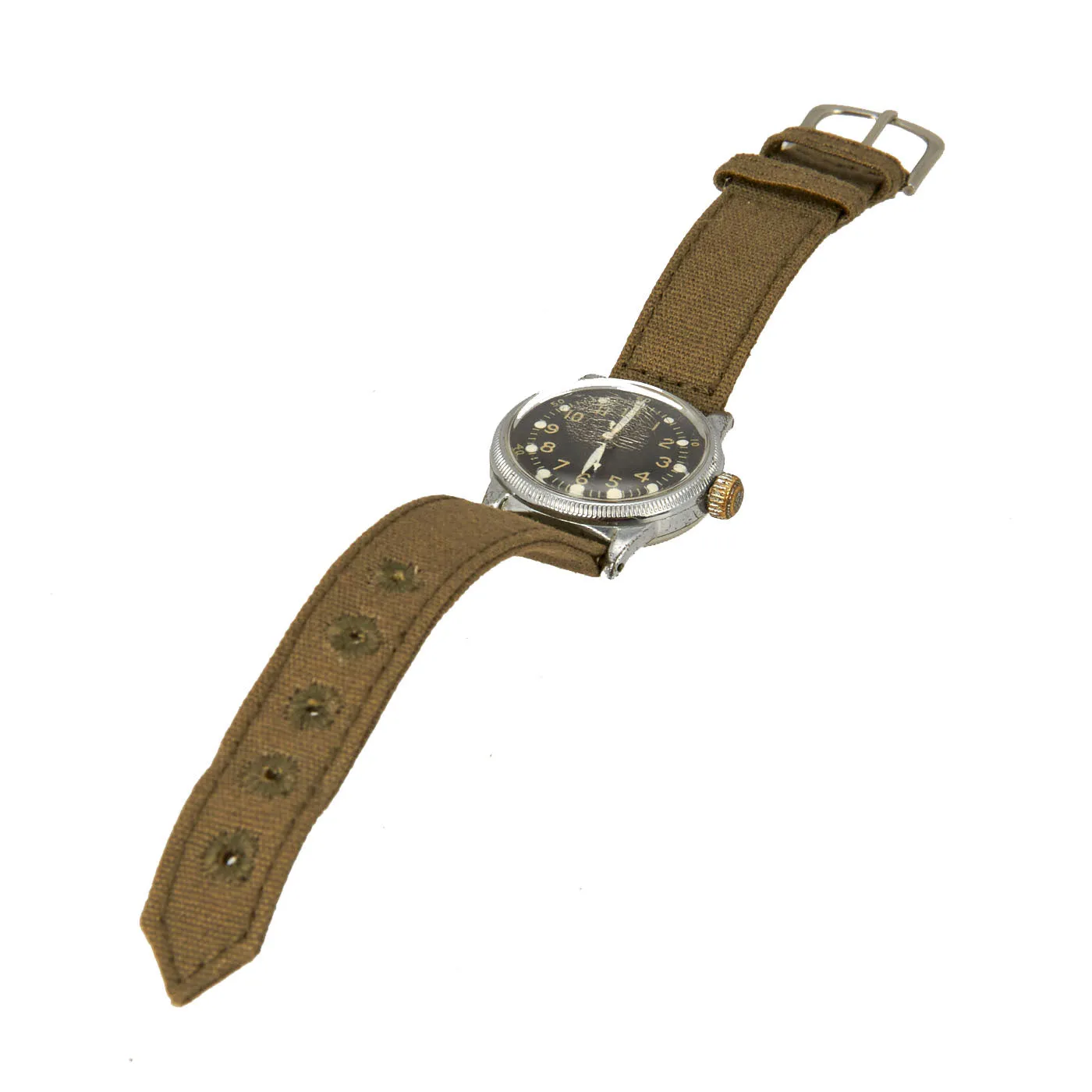Original U.S. WWII 1944 Type A-11 USAAF Wrist Watch by Waltham - Fully Functional