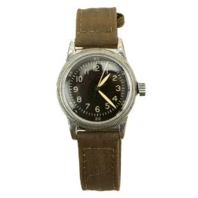 Original U.S. WWII 1945 Dated Type A-11 US Army Wrist Watch by Waltham - Fully Functional