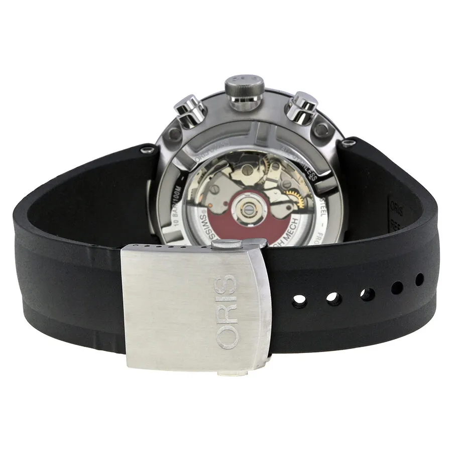 Oris TT1 Automatic Chronograph Black Rubber Strap Men's Watch 674-7659-4174RS 01 674 7659 4174 07 4 25 06