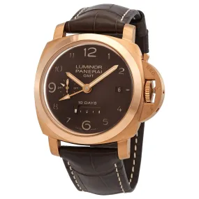 Panerai Luminor GMT 10 Days GMT Brown Dial Men's Watch PAM00487