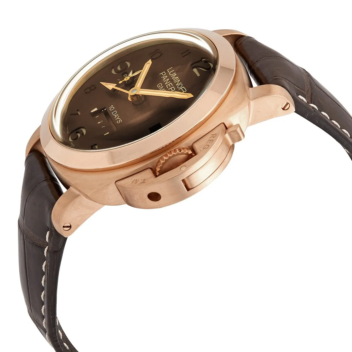 Panerai Luminor GMT 10 Days GMT Brown Dial Men's Watch PAM00487