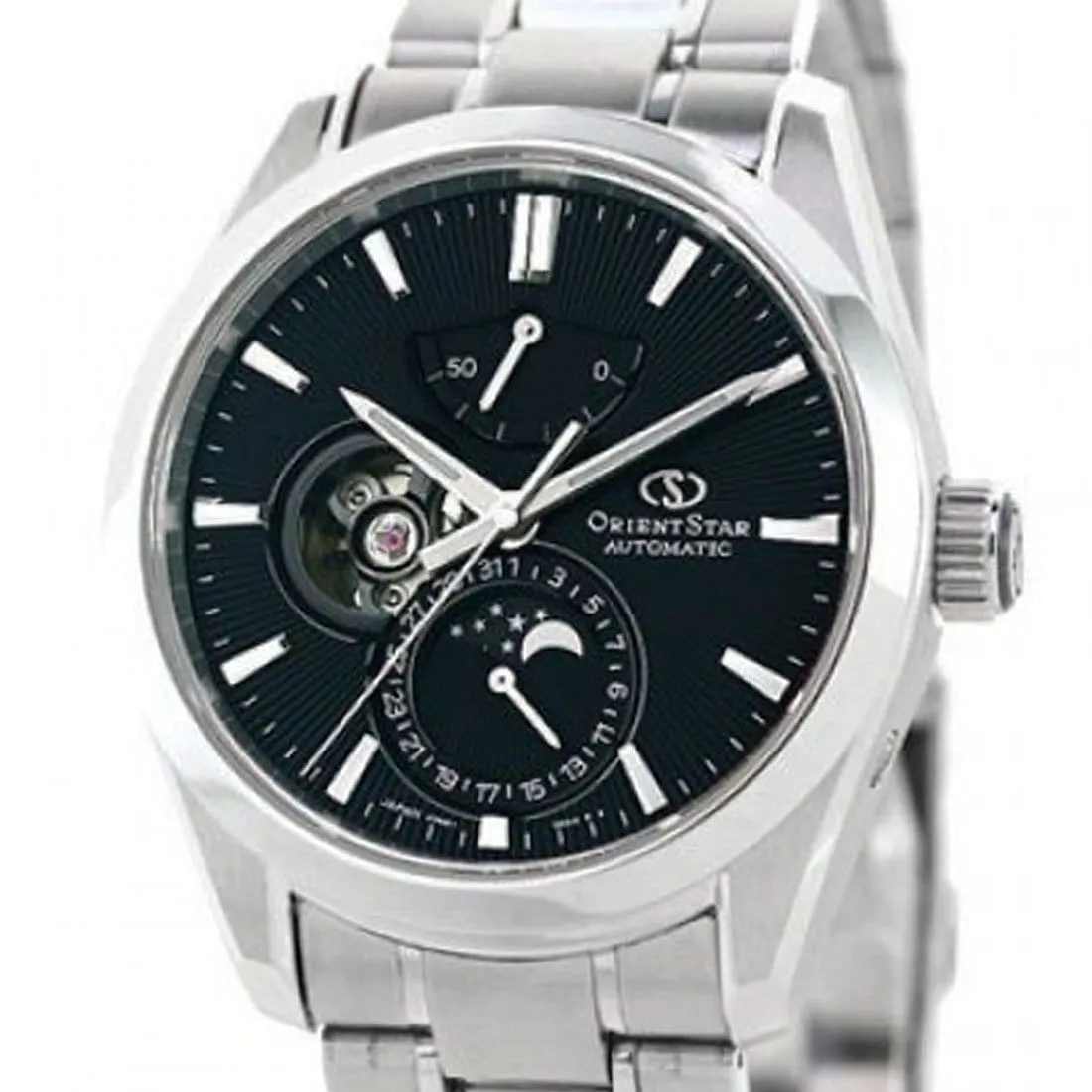 RE-AY0001B00B RE-AY0001B Orient Star Moon Phase Classic Automatic Open Heart Watch
