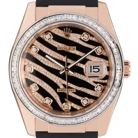 Rolex Datejust 36 zebra/black diamond dial bezel 116185BBR