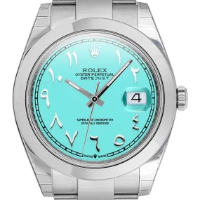Rolex Datejust II 126300 Steel with Custom Tiffany Blue Arabic Dial