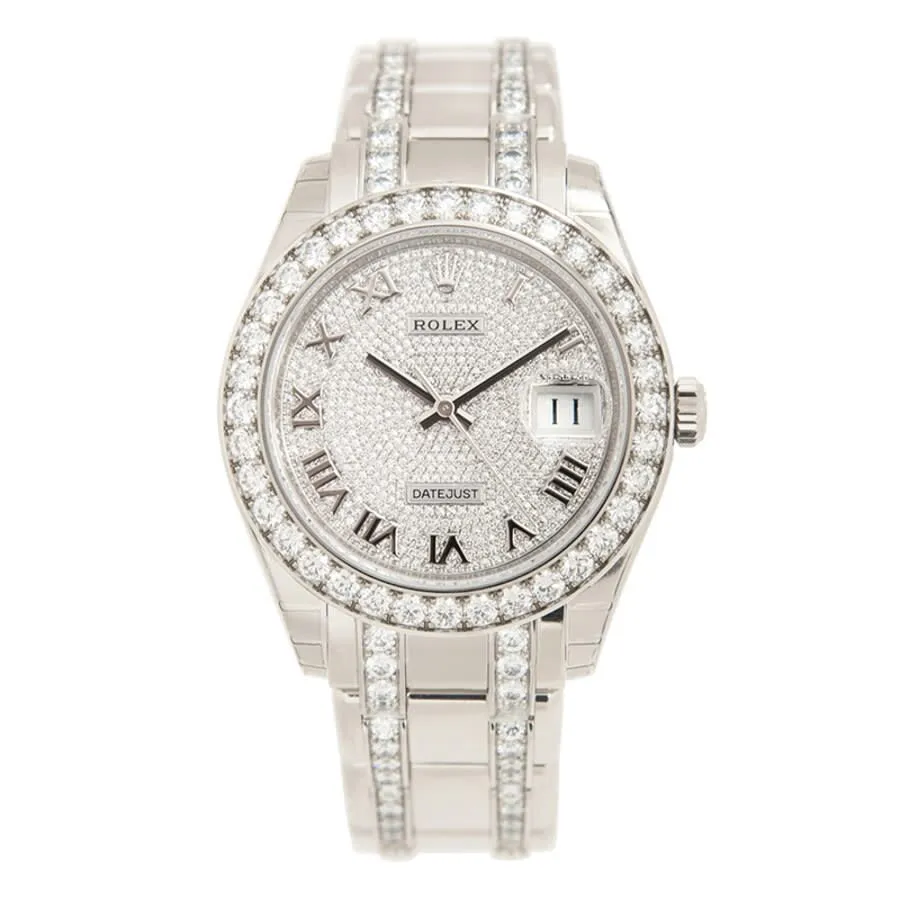 Rolex Datejust Pearlmaster 39 Automatic Chronometer Diamond Silver Dial Watch 86289DRPM
