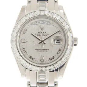 Rolex Day Date Special Edition Diamond Meteorite Dial Automatic 71 Baguette Diamond set Bracelet Men's Watch 18956