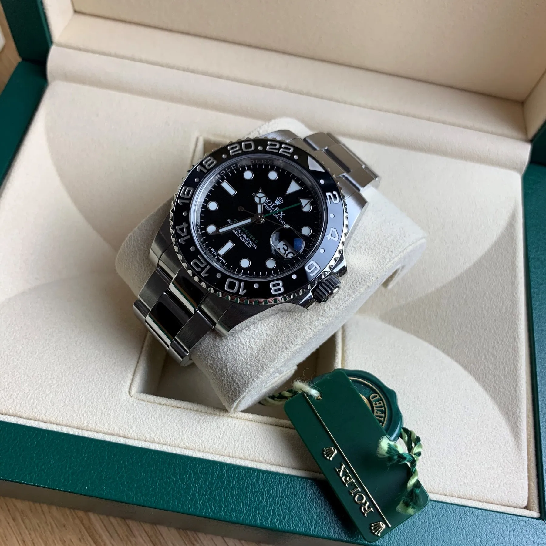 Rolex GMT-Master II 116710LN 2016 Mint Condition Full Set Watch