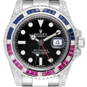 Rolex GMT-Master II 18ct White Gold with Custom Pepsi Bezel 116719BLRO