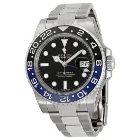 Rolex GMT Master II Black Dial Batman Bezel Men's Watch 116710BLNR
