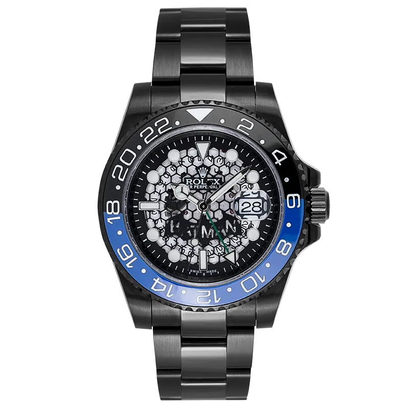 Rolex GMT-Master II Black PVD Custom Batman Watch 116710LN