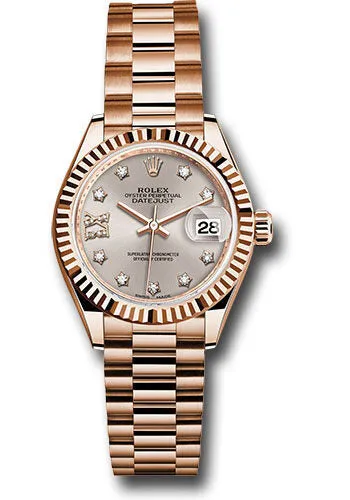 Rolex Lady Datejust Sundust Dial 18K Everose Gold Diamond Automatic Watch RLX279175SNRDP