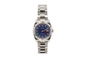 Rolex Oyster Perpetual Datejust 40mm Blue Dial Red Hand