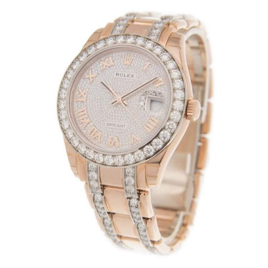 Rolex Pearlmaster 39 Diamond Pave Dial Men's 18kt Rose Gold Pearlmaster Watch 86285DRPM
