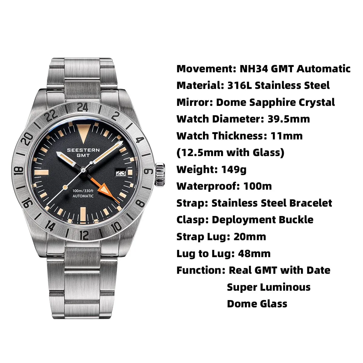 Seestern S436 GMT V2, 100m