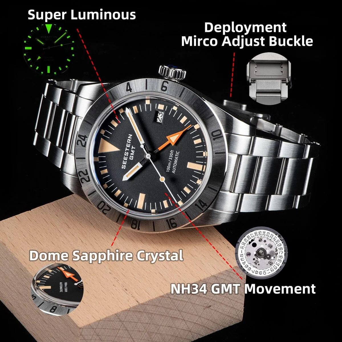 Seestern S436 GMT V2, 100m