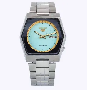 Seiko 5 Automatic 6309A 17 Jewels Turquoise Dial Day Date Men's Watch