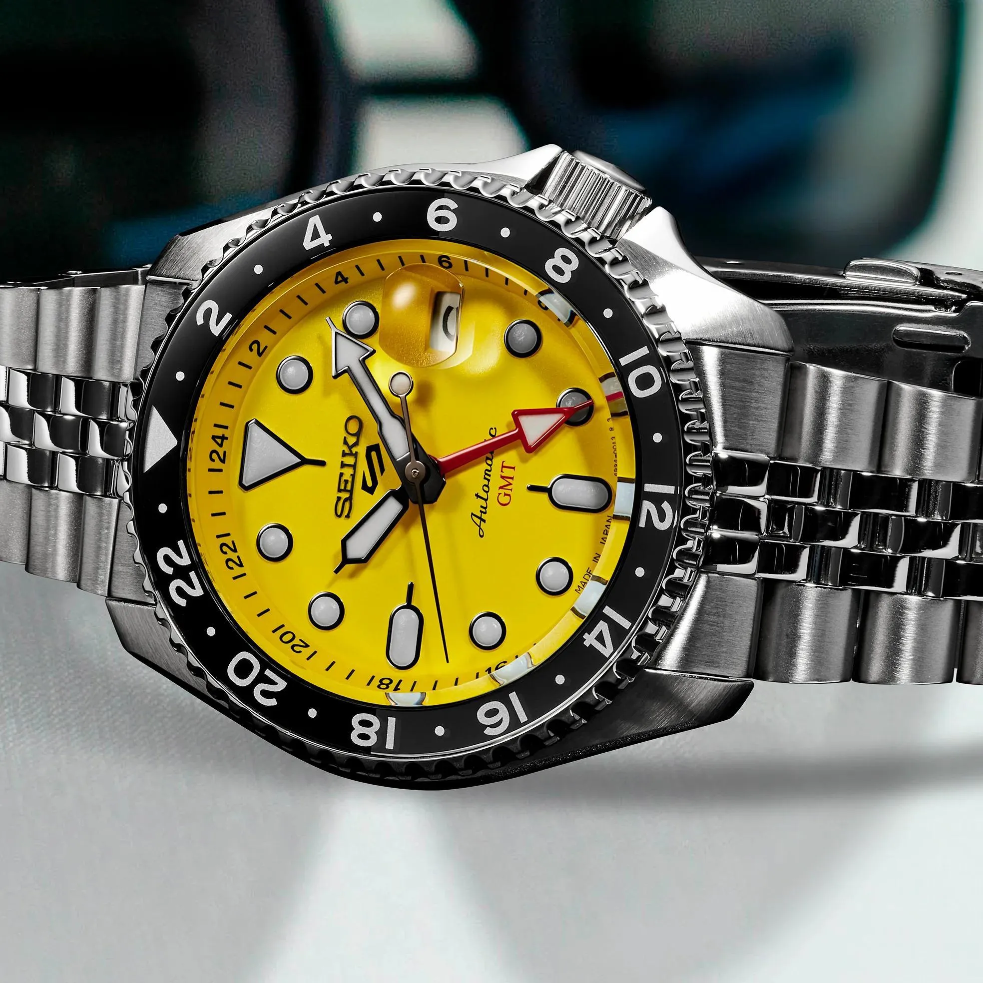 Seiko 5 Sports GMT Series Yellow Dial Automatic Watch SSK017