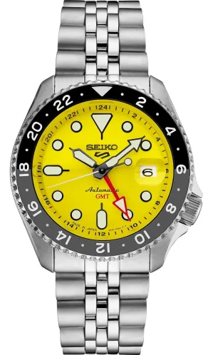 Seiko 5 Sports GMT Series Yellow Dial Automatic Watch SSK017