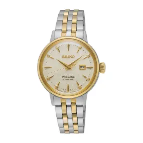 Seiko Presage Ladies Two-tone Automatic Cocktail Watch