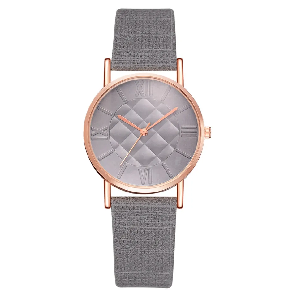 Sidiou Group Fashion Luxury Top Brand Women Leather Band Dress Quartz Wrist Watches Stylish Round White Casual Ladies Wristwatch