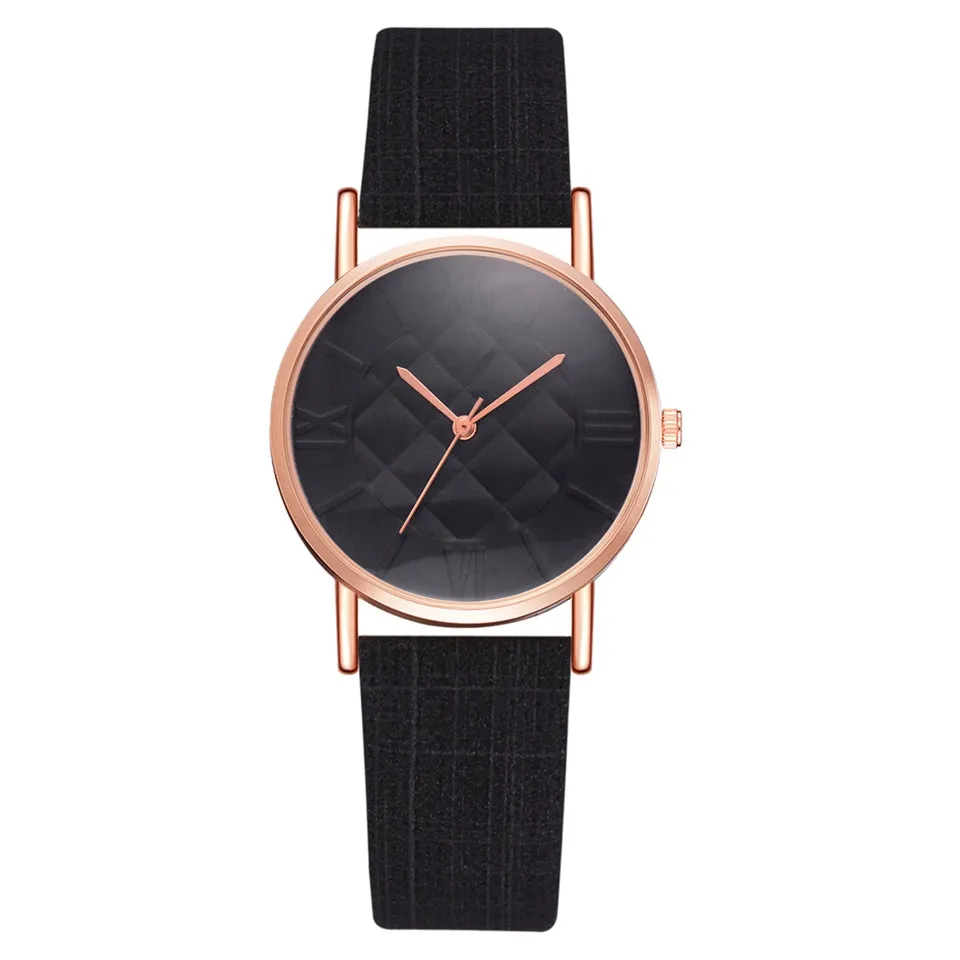 Sidiou Group Fashion Luxury Top Brand Women Leather Band Dress Quartz Wrist Watches Stylish Round White Casual Ladies Wristwatch