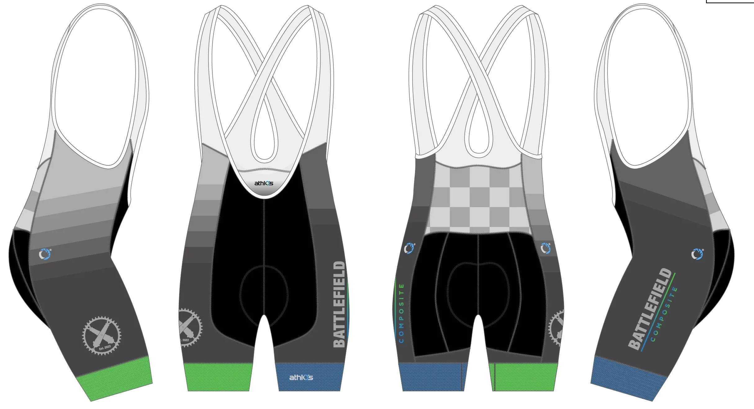 Squad One Bib-Short Women's - Battlefield Composite