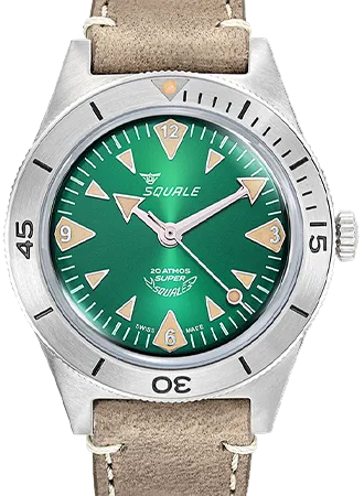 Super-Squale Big Arrows Green - Leather