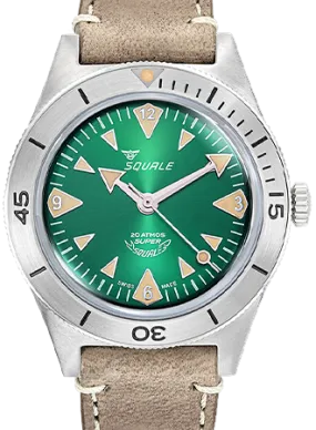 Super-Squale Big Arrows Green - Leather