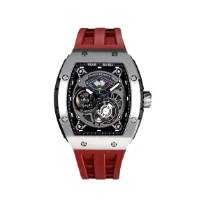 Tsar Bomba 45mm Red and Stainless Steel Elemental Series Automatic Watch