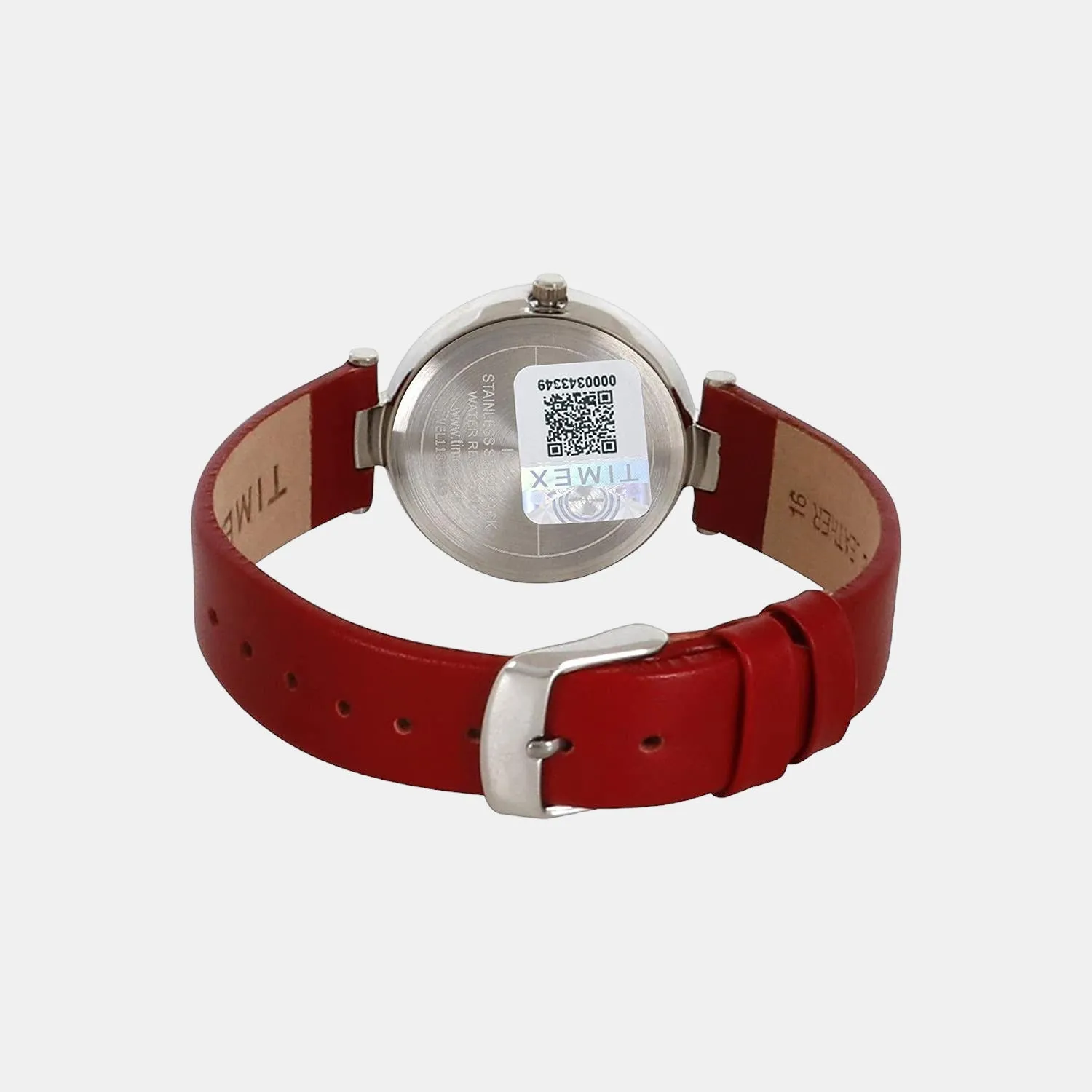 Women Silver Analog Leather Watch TWEL11815