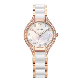 Women's Waterproof Quartz Watch With Luminous Pointers