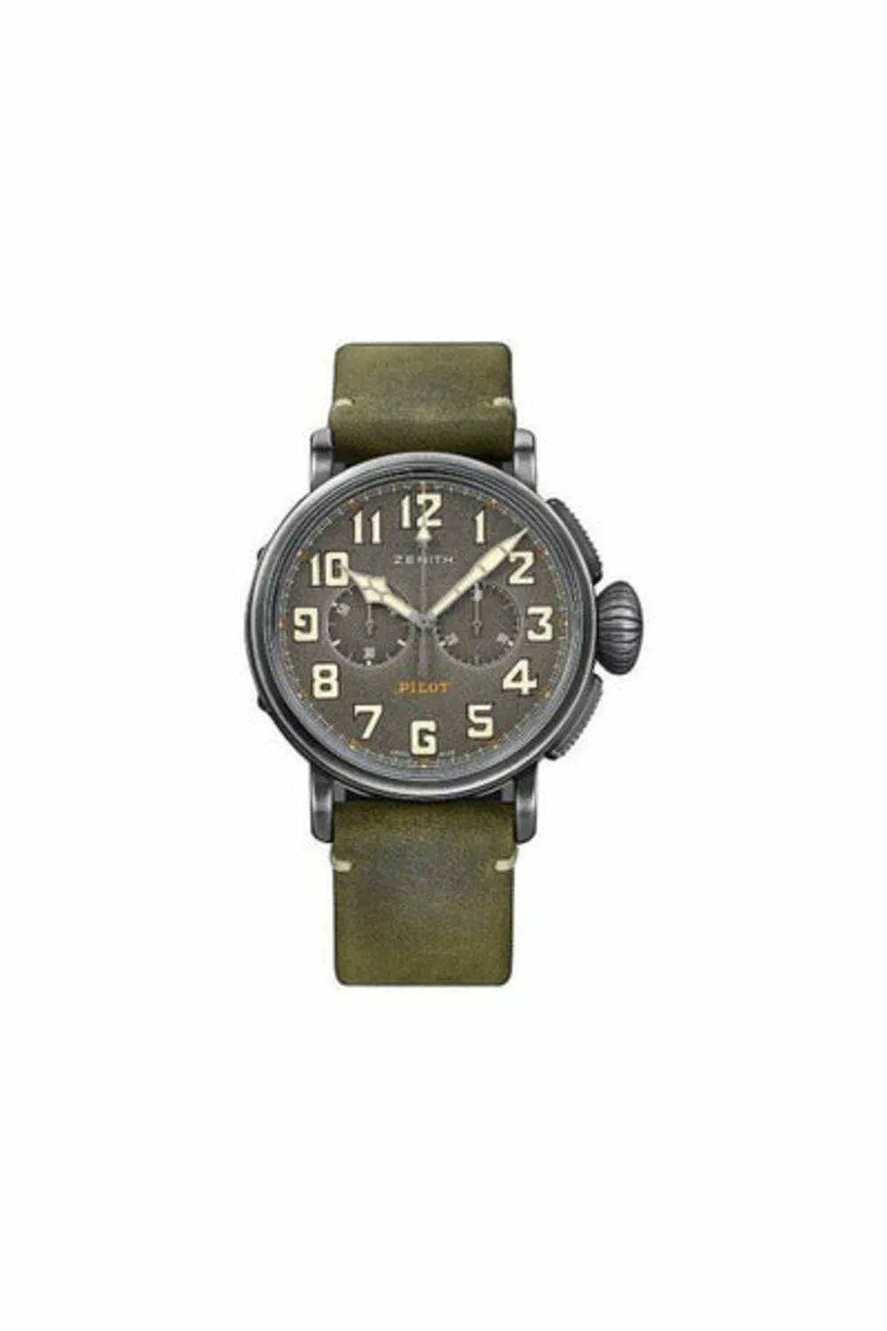 zenith pilot type 20 45mm stainless steel men's watch