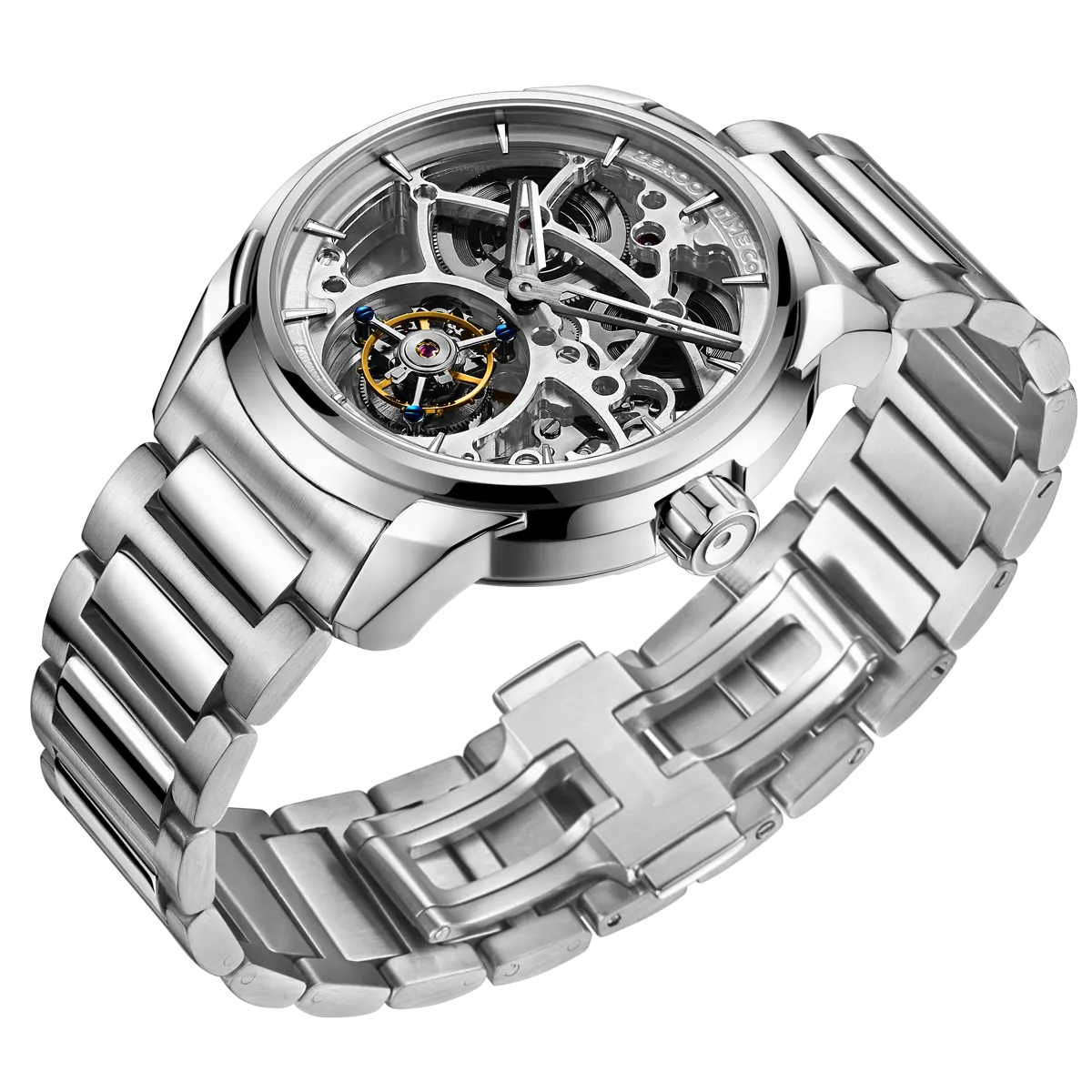ZEROO T3 THE LEO AUTOMATIC SKELETON TOURBILLONAUTOMATIC TOURBILLON WATCH FOR GENTS - ZT003SSV