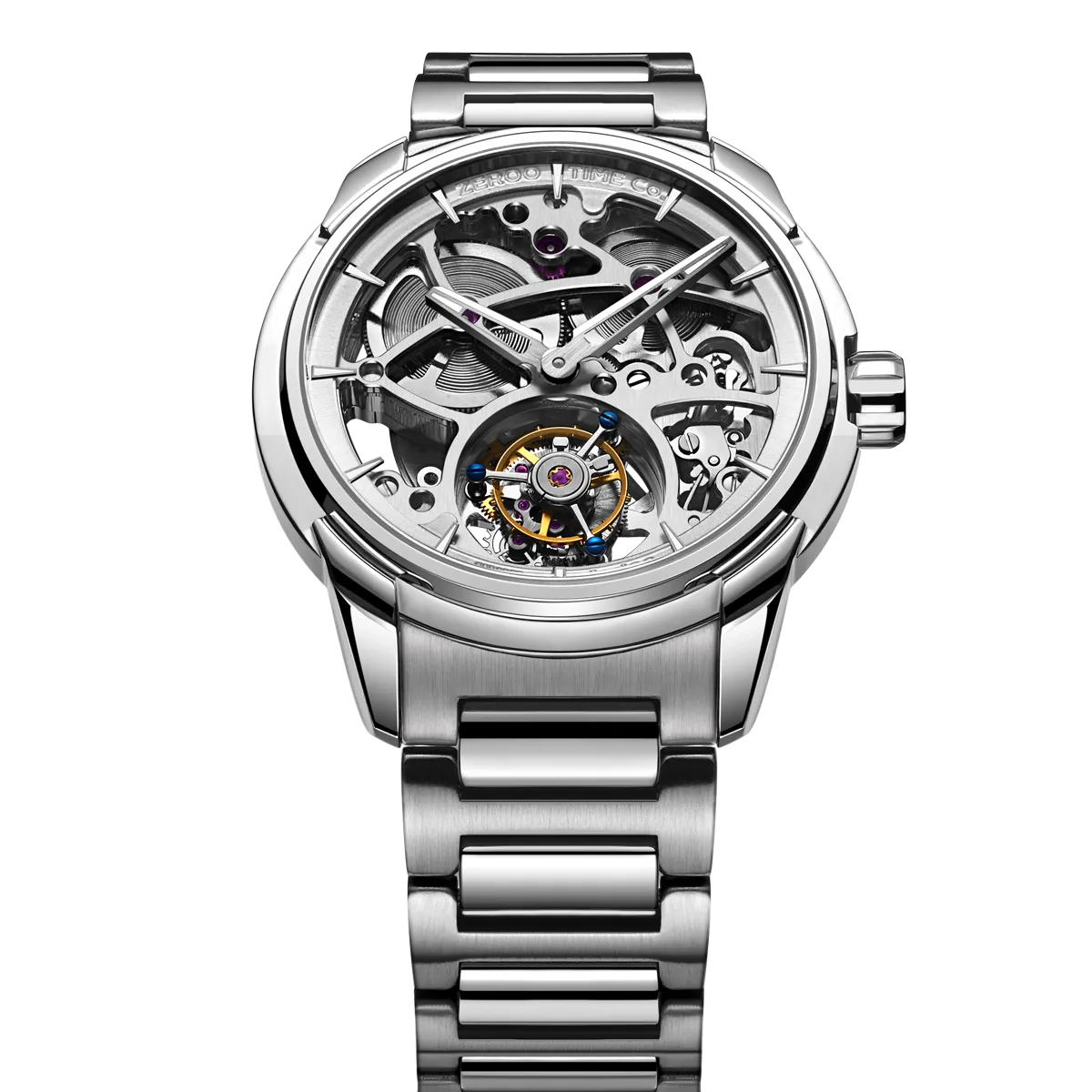 ZEROO T3 THE LEO AUTOMATIC SKELETON TOURBILLONAUTOMATIC TOURBILLON WATCH FOR GENTS - ZT003SSV