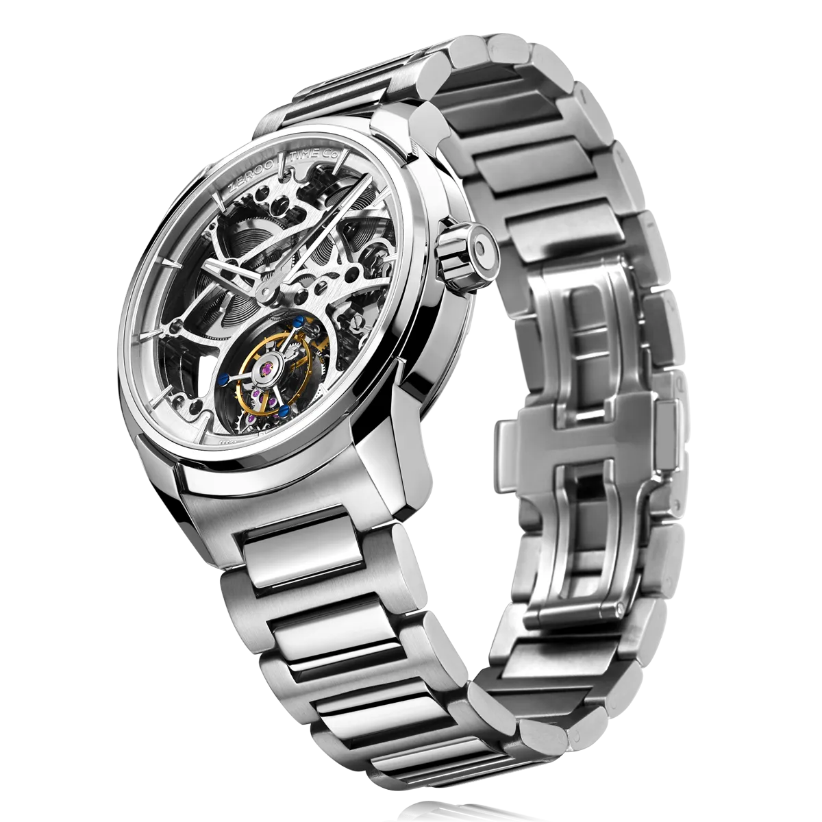 ZEROO T3 THE LEO AUTOMATIC SKELETON TOURBILLONAUTOMATIC TOURBILLON WATCH FOR GENTS - ZT003SSV