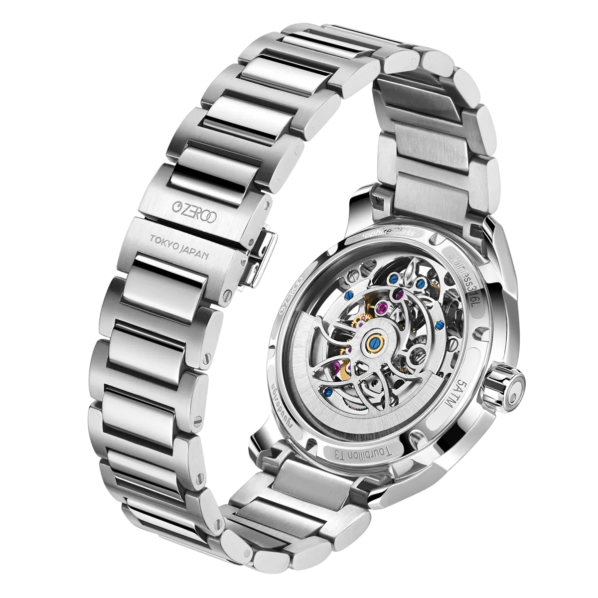 ZEROO T3 THE LEO AUTOMATIC SKELETON TOURBILLONAUTOMATIC TOURBILLON WATCH FOR GENTS - ZT003SSV